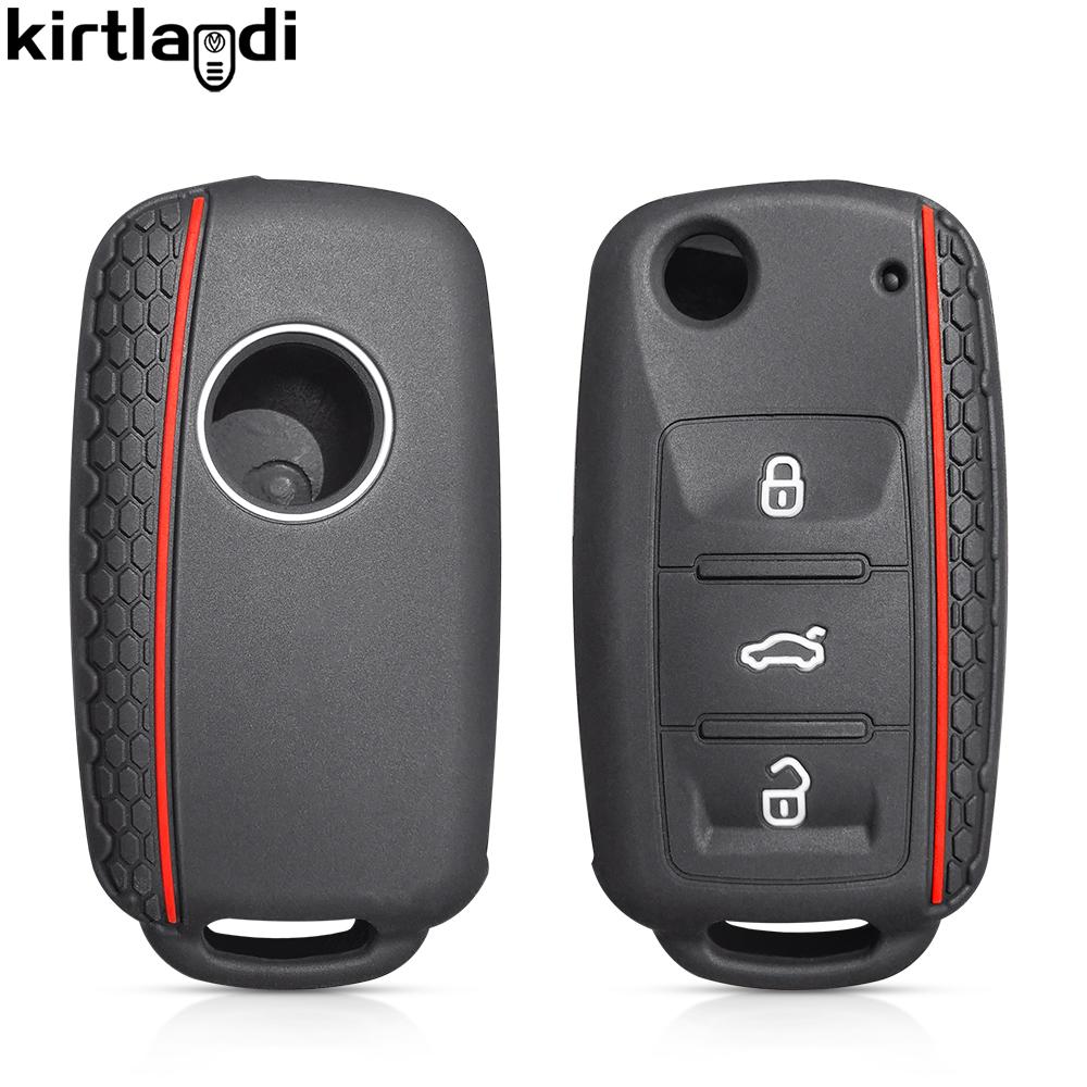 Silicone Case Key Cover Remote Fob Case for Volkswagen VW Bora Polo Jetta Passat B5 Golf 6 Beetle Caddy for Skoda Octavia Ibiza