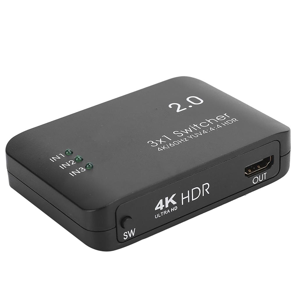 4K Rozhraní High Definition Multimedia Switcher 3 Vstupy 1 Výstup Rozbočovač Adaptér HD IR Dálkové ovládání