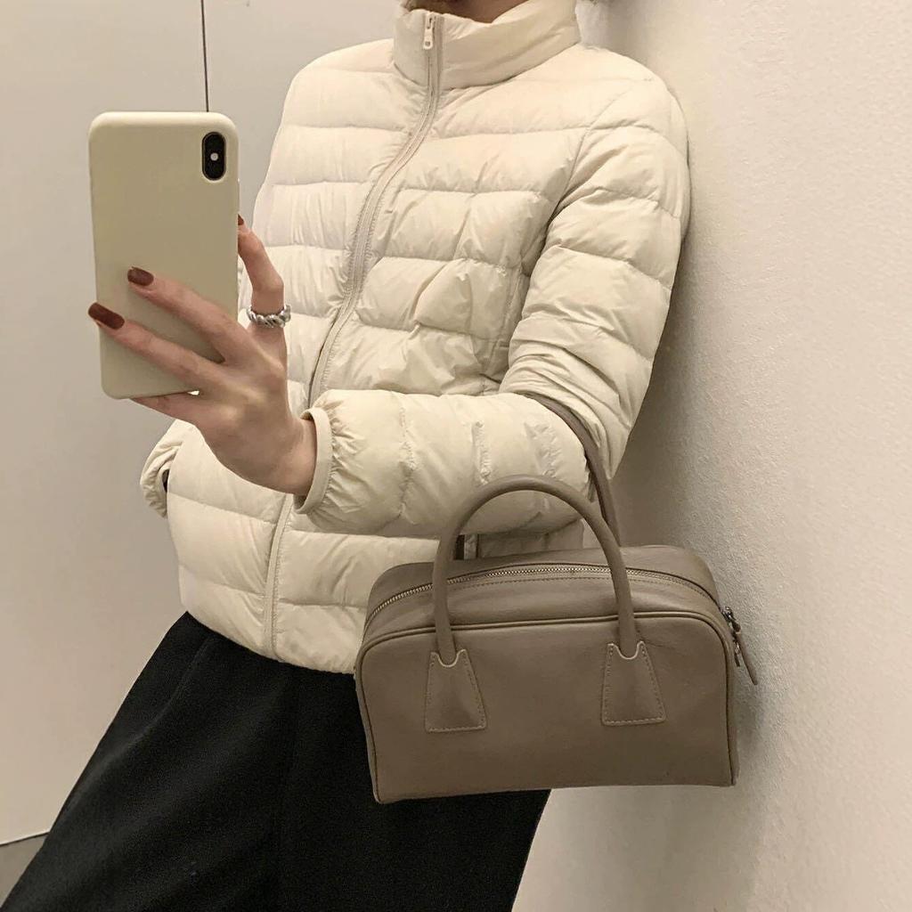 Simple and fashionable down jacket liner women's stand-up collar thin down jacket slim short down jacket duck down
