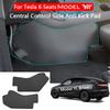 For Tesla Model YL 6-Seater / Y Juniper Car Central Control Side Anti Kick Pad Leather Console Side Anti-dirty Protective Cover