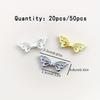 20pcs Butterfly Wings Elf Wings Beads Spacer Beads Jewelry Making Accessories DIY Handicrafts
