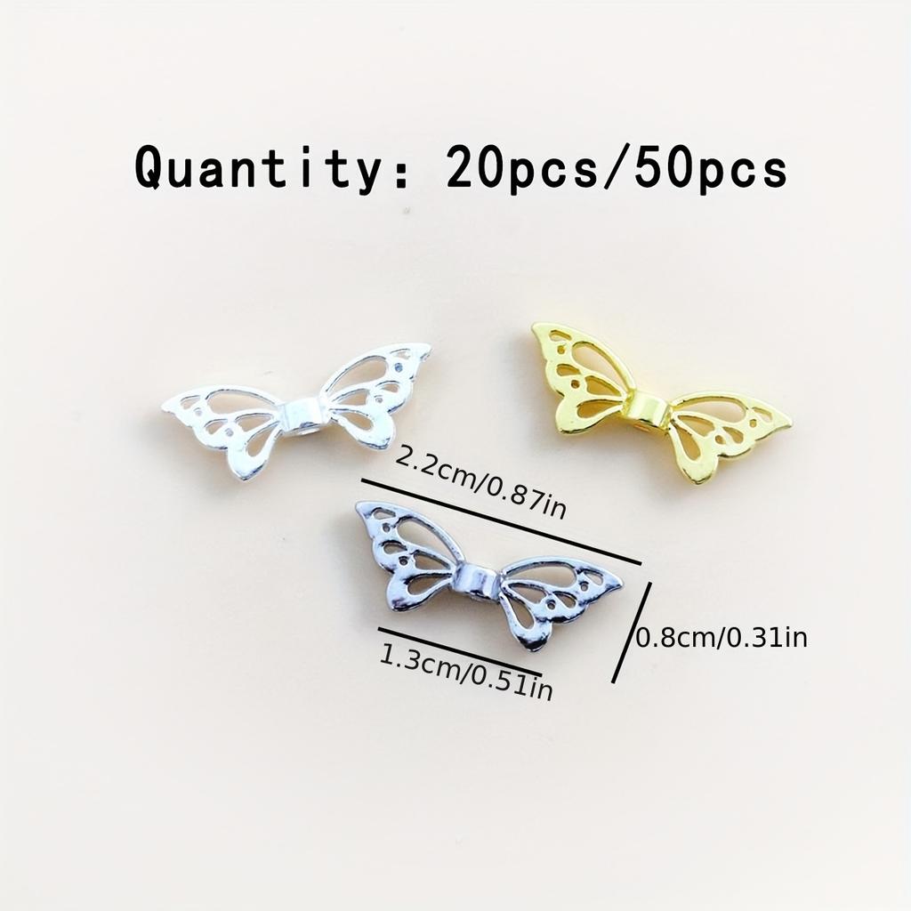 20pcs Butterfly Wings Elf Wings Beads Spacer Beads Jewelry Making Accessories DIY Handicrafts