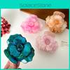 High-end Fashionable Rose Design Hair Claw Clip In Colorful Pink And Light Purple Options