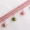 5.5M Curtain Sewing Tassel Fringe Lace Crystal Beads Weave Ball Trim Upholstery Home Decor Elegant Delicate Curtain Accessories