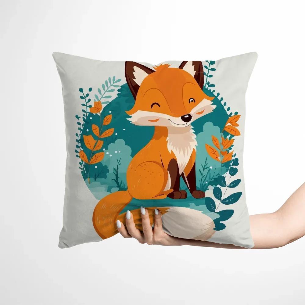 Case for Pillow Covers Decorative Cushion Cartoon Fox Velvet Cushion Cover x Rectangular Cover for Living Room Cushions Sofa