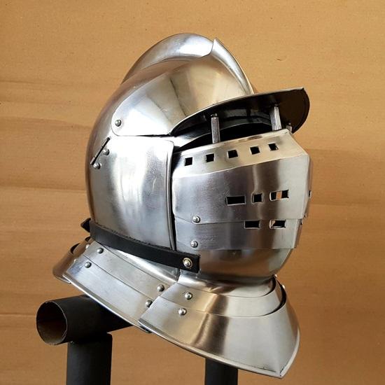 Medieval Close Armet Knight Helmet Warrior Gear Ancient Close Knight Helmet Decorative Gift for Him