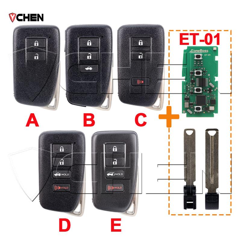 EoneBoss ET-01 Smart Remote For Toyota Land Cruiser Levin Highlander Camry Corolla RAV4 Prado for Lexus Car Key Fob 4D 8A Global