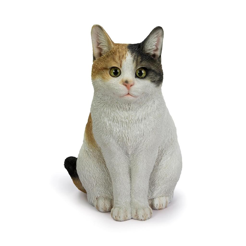 Ubia Sitting Calico Cat Figurine, 27 X 25 X 34.5cm, Animal, H23088