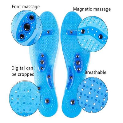 1Pair PVC Magnetic Therapy Massage Insole Foot Acupoint Insoles Memory Foam Sole Men Women Leg Fatigue Relief Shoe