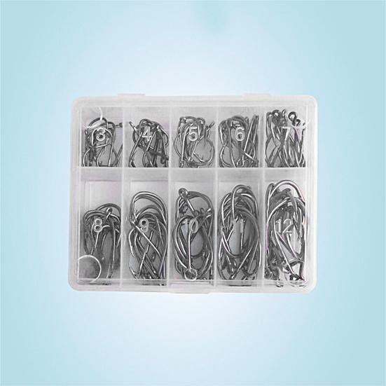 100Pcs Fishing Hook Strong Penetration High Strength Sharp Carbon Steel Assist Bait Hook