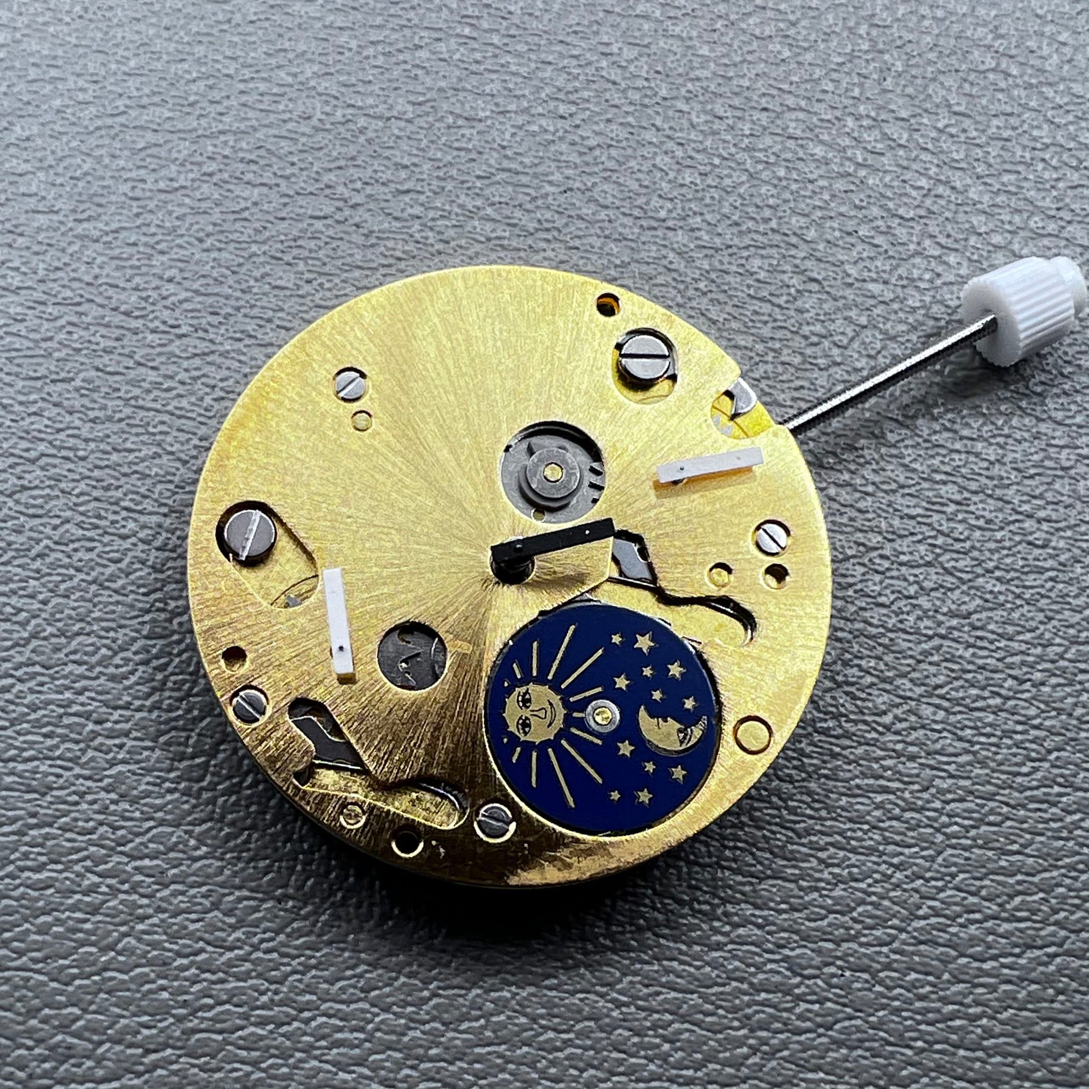 Swiss ISA 9231 Watch Quartz Movement Star Moon Phase@6