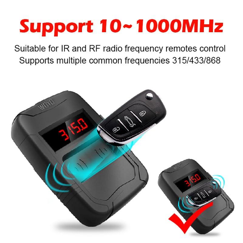 

1 ПК Тестер частоти WOYO Бездротовий високоточний міні-діапазон частот виявлення, ексклюзивний для автомобільних ключів, чорний чорний
