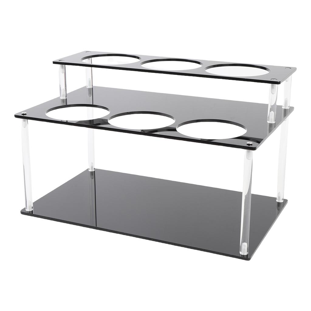 Syrup Bottle Holder Stand Acrylic 2 Tier Multifunctional Easy Assembly Syrup Holder Display Stand for Kitchen