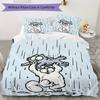 Simon's Cat Muster Bettwäsche Steppset Steppbezug Kissenbezug Heimdekoration Geburtstagsgeschenk (1 * Bettbezug + 2 * Kissenbezug ohne Füllung)