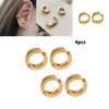 One Piece Inspired Circle Clip-on Earrings For Non-pierced Ears In Titanium Steel Hip Hop Style