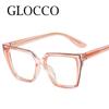 Fashion Square Reading Glasses Women Men Trendy Colorful Big Frame Blue Light Blocking Computer Eyeglasses +2 +5