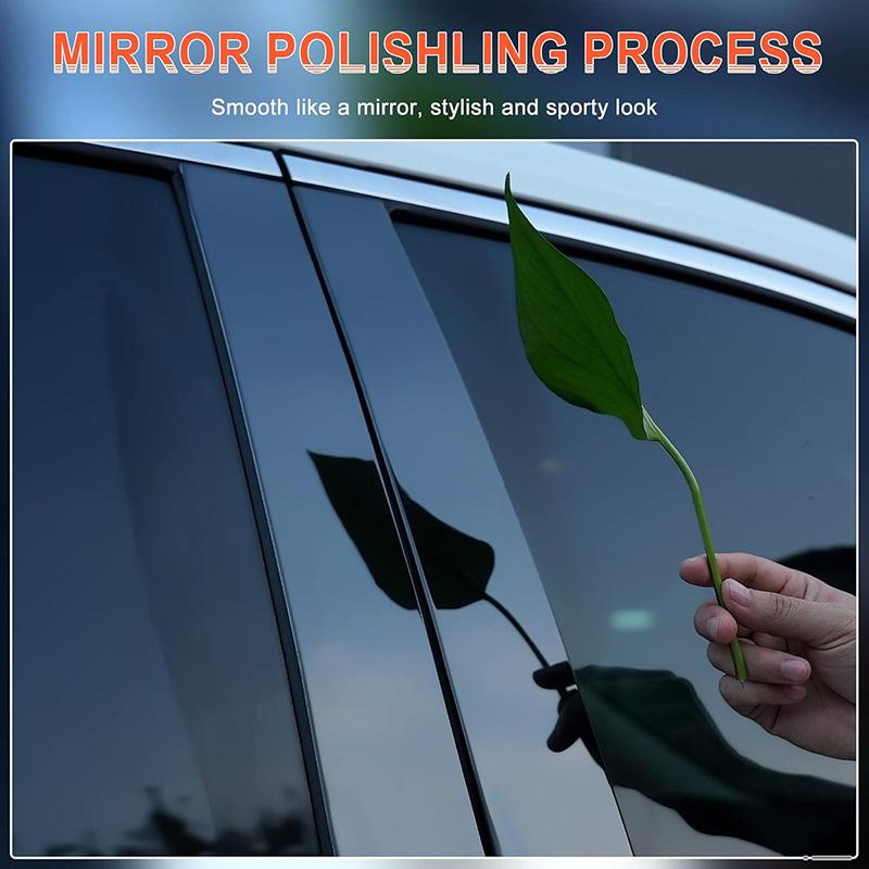 Window Trim Cover Stickers Decoration Exterior Side Door Pillar Posts Car Accessories for Fiat Viaggio Dodge Dart 2013 2014 2015 2016