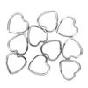 10pcs Metal Keychain Clasp Key Holder Rings for Craft Hanging License Plate Silver
