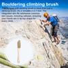 Climbing Equipment Accessory 2-In-1 Rock Brush Soft Bristle Bouldering with Beech Wood Pocket-friendly Handle Callus Remover Eco-Friendly Boar