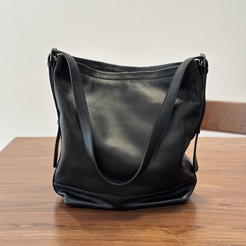 Johnature Leisure Large Capacity Soft Cowhide Women's Bag Genuine Leather Texture Versatile Shoulder Bag