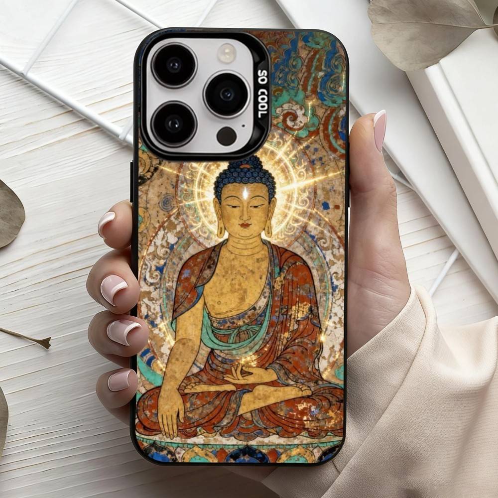 

The B-Buddha Art Phone Case For iPhone17,16,15,14,13,12,11 Plus,Pro Max Candy Silver Plated Inside Cover iPhone16e