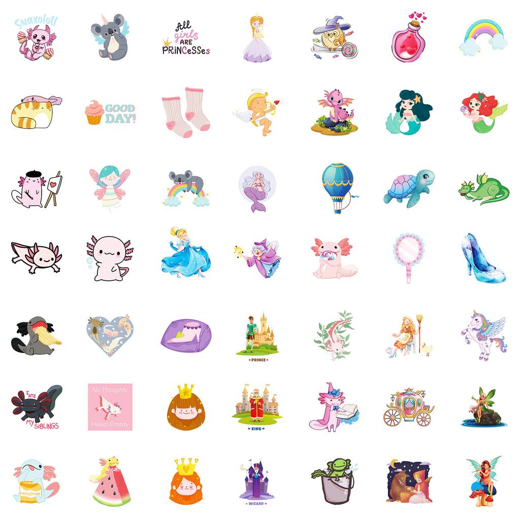 100 Small Size 4Cm Pink Cute Little Animal Stickers Diy Skateboard Water Cup Flat Refrigerator Pack