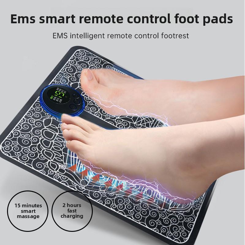 Intelligent Pulse Foot Pad EMS Foot Massager Micro Current Foot Therapy Machine, Rechargeable Portable Foot Massager