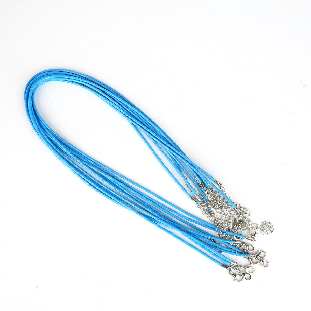 

Кожаный шнур из искусственной кожи, веревка-омар для ожерелья и подвески «сделай сам», подвески ручной работы, фурнитура 2mm x 45cm 5pcs светло-синий