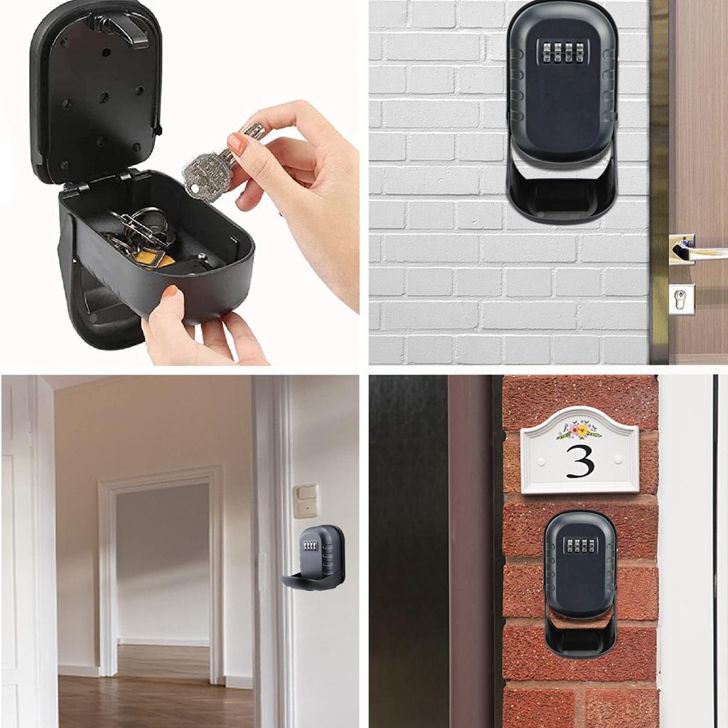 BenRich Key Outdoor Combination Large Capacity Wall-Mounted Box, Waterproof, 4-Digit Lock, Sturdy,