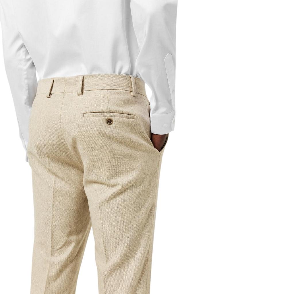 Without Prejudice Mens Archer Wool Slim Trousers
