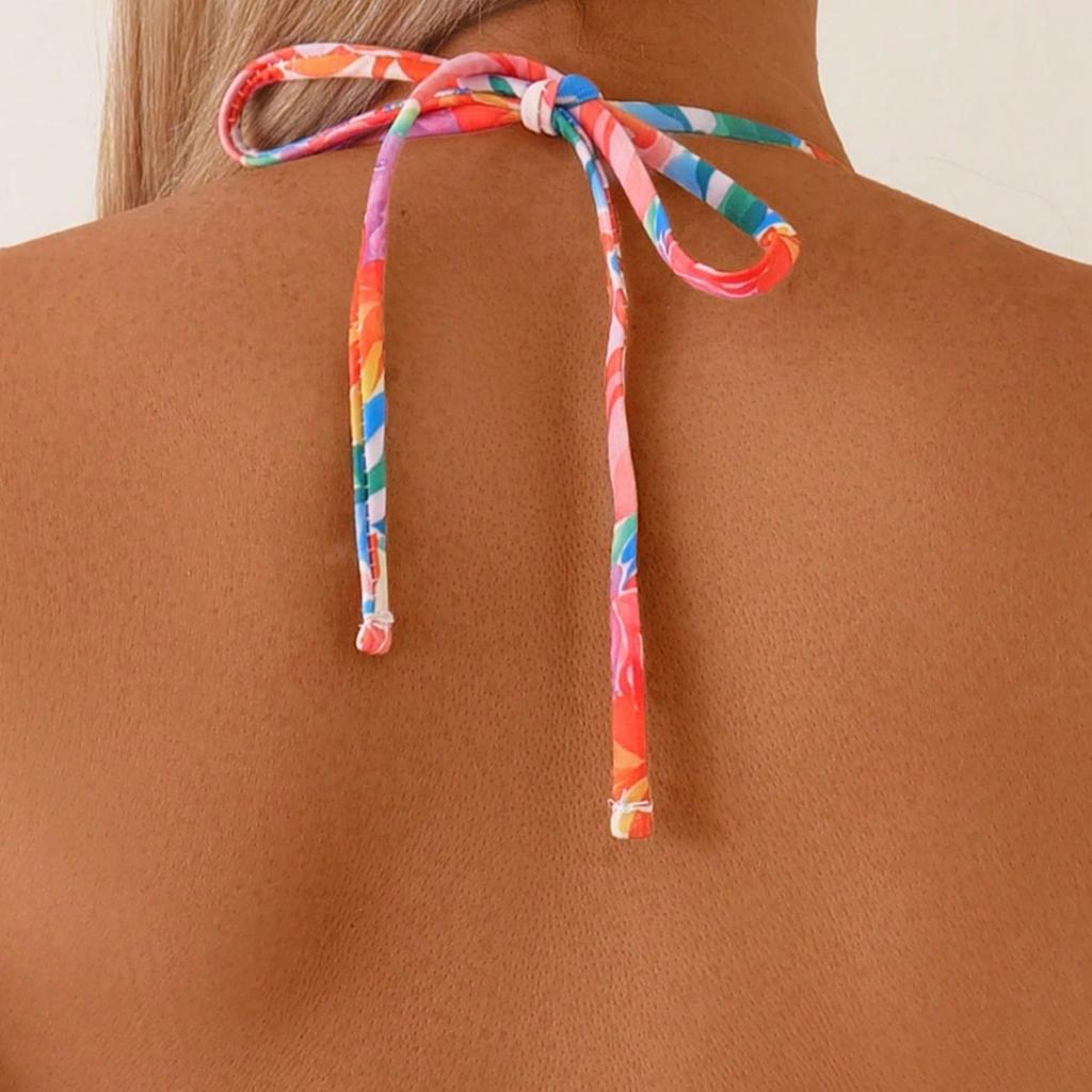 Print Two Piece Bikini Fashion Sexy For Beach And Hot Spring Holiday