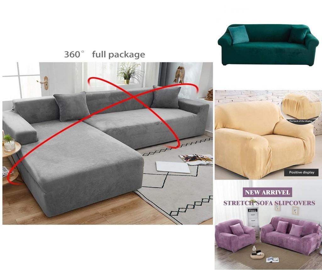 Elegant Elasticity Sofa Cover Soft Flannel Couch Cover For Stylish Home Dcor