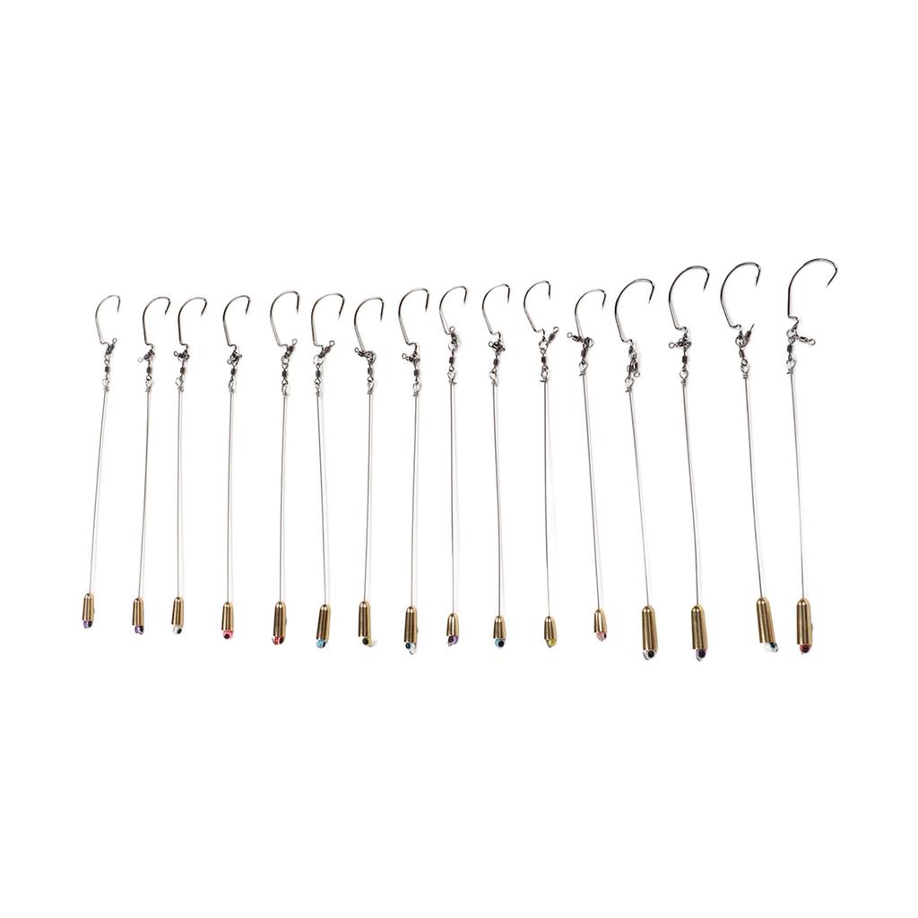 Fishing Rig Set with Weight Fish Eye Bead Robust Lightweight Corrosion Resisting Sea Fishing Barb Hook Rig Set