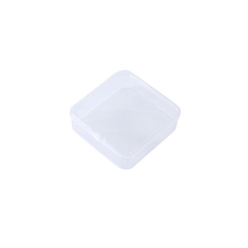 4.5 Transparent Plastic Square Box with Lid for Jewelry, Earplug, or Fish Hook Storage