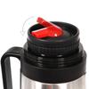 Thermos Coffee Pot Stainless Steel Hot Water Kettle with Handle Gourd-shaped Companion Cup with Straw Spoon Portable Travel Pot