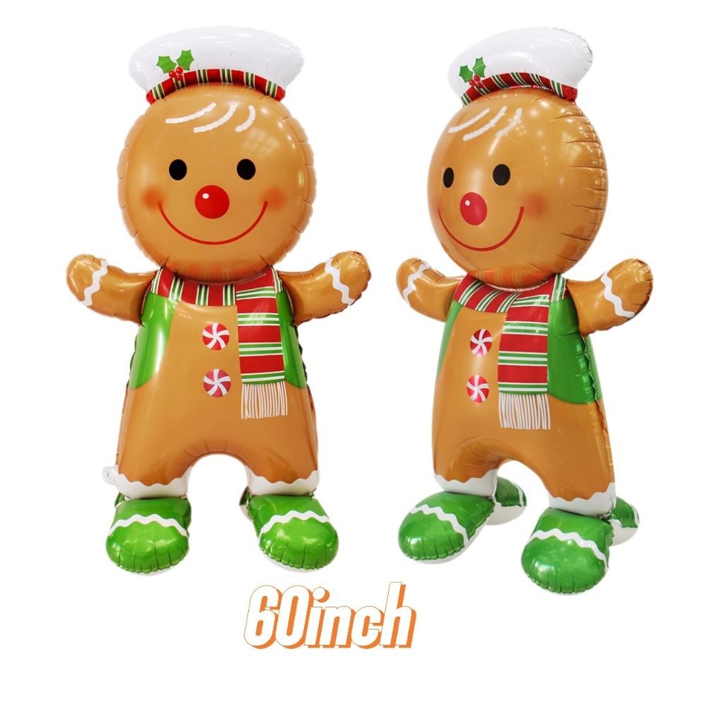 Giant Santa Claus Christmas Inflatable Foil Balloons Standing Balloons Home New Year Party Supply