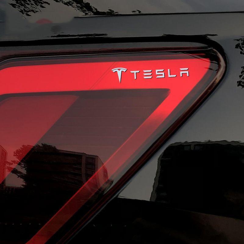 8/16 Stück Auto Metall Kreativ Wasserdicht Schmutzabweisend Aufkleber Zubehör Für Tesla Model 3 Model S Model X Model Y Roadster SpaceX