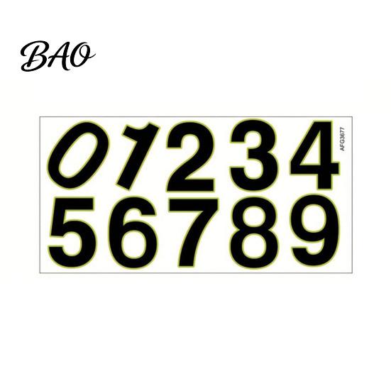 Glow in The Dark Adhesive Decals Number Stickers, Luminous Self-Adhesive House Numbers for Visible Green Light Mailbox Door Wall, Emergency Guide Home