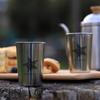 4pcs/set Outdoor Travel Stainless Steel Water Cups Portable Tumbler Beer Cups With Case Mini Whisky Wine Glasses Set Drinkware