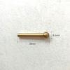KEFU Brass Pin Hooks for Perforated Boards, Fits 5mm Holes, Pack of 5