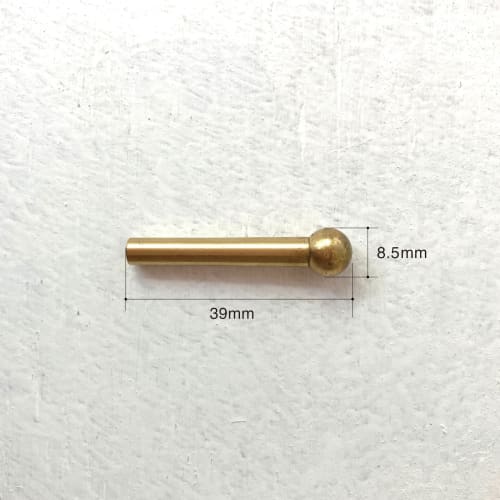 KEFU Brass Pin Hooks for Perforated Boards, Fits 5mm Holes, Pack of 5