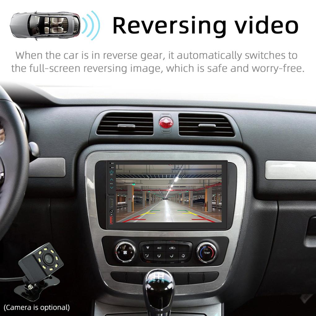 Metal Auto MP5 Player Detachable Subwoofer Type-C Phone Connection Radio