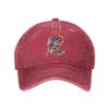 Artistic Dolphin Baseball Cap Washed Cotton Adjustable Casual Outdoor Trucker Hat
