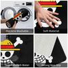Anime One Piece Floor Door Bath Kitchen Mats Anti-Slip Outdoor Straw Hat Luffy Pirates Skull Doormat Garage Entrance Rug Carpet