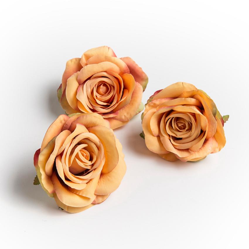 

Artificial Flowers Silk Roses Wedding Holiday Supplies Festival Decorations Diy GiftBox Headwear Handicraft Home Room Ornamenets 20pcs