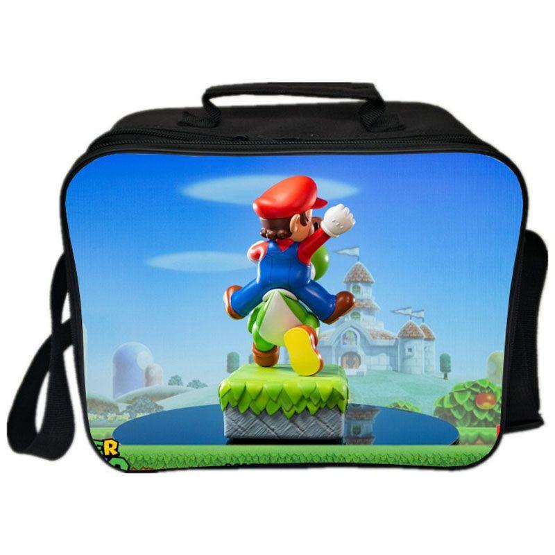 Mario Insulated Lunch Bag With Adjustable Shoulder Strap And Large Capacity Design