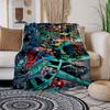 Justice League So Begins The End DC Comics Book Cover Art Print Poster Blanket Flannel Throw Blanket for Sofa, Bed, Travel, Camping, Office