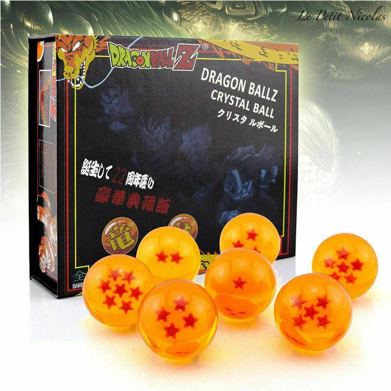 Anime Jp 7pcs Dragonball Z Stars Crystal 35mm Ball Collection Set With Box Gift