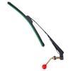 Single Manual Windshield Wiper Assembly, 16 Inch Hand Crank Wiper with Threaded Mounting Hardware for UTV Visibility Replacement Needs
