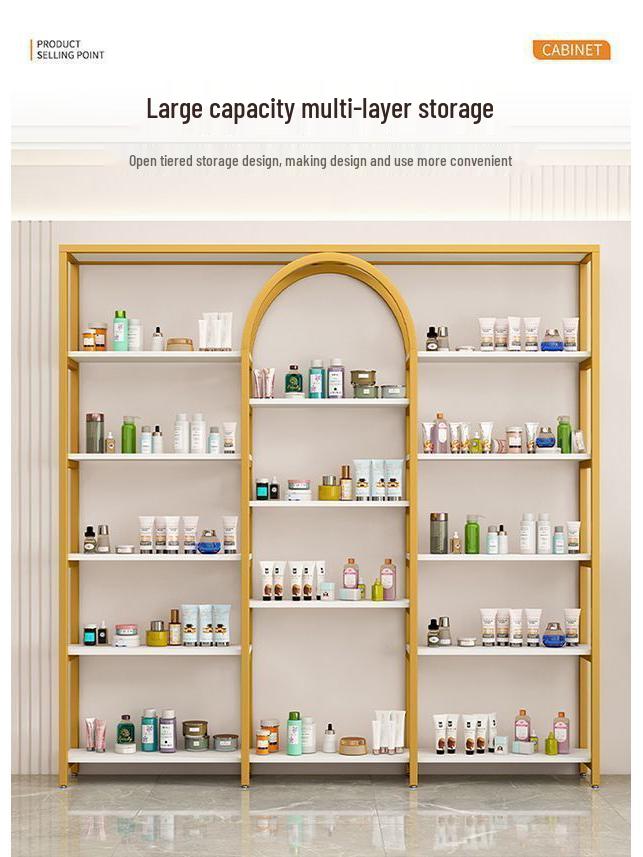 Beauty Salon Storage: Nail & Skincare Display Rack